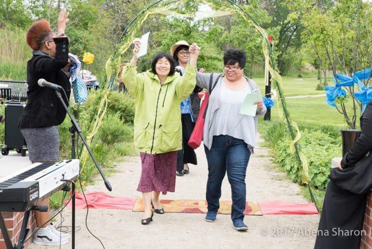 Kazumi on the peace bridge