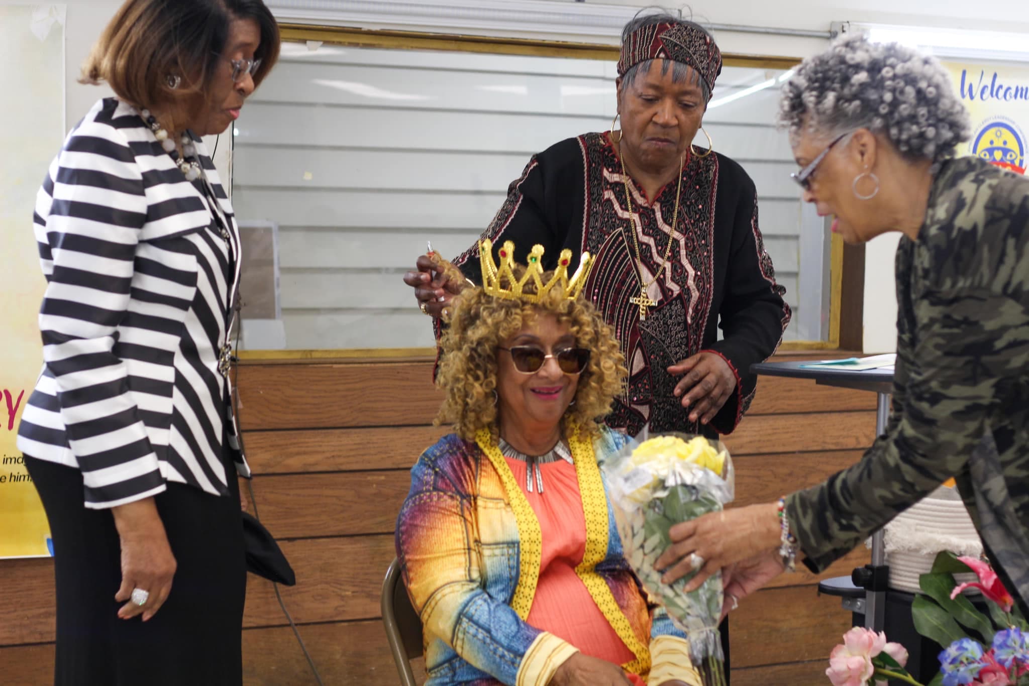 Woman wearing a crown